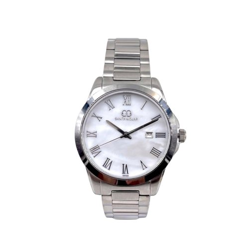 Santa Molar Women Watch Pearl White Silver SM600