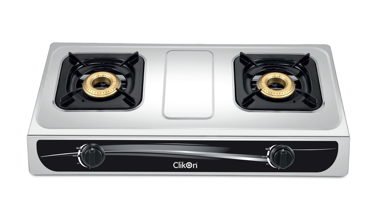 Clikon 2 Burner Stainless Steel Gas Stove-Ck4288