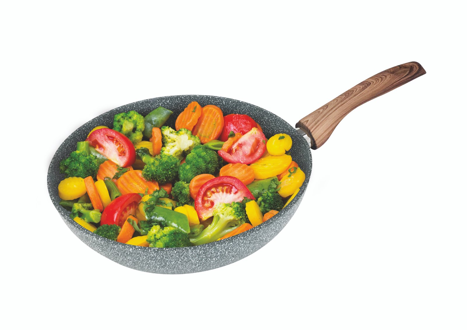 Homeway 30Cm Marble Wok - Forged  HW3418
