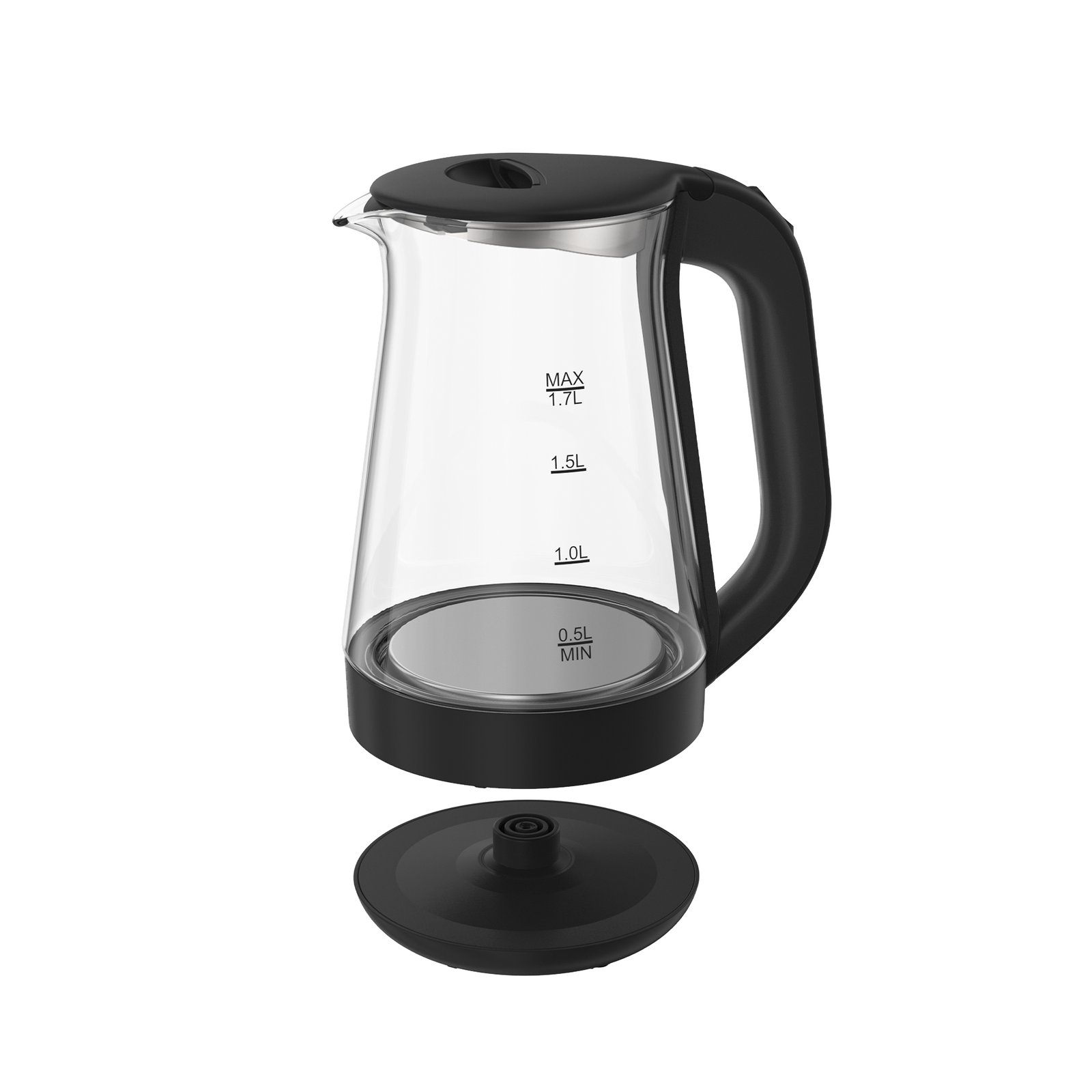 Clikon Glass Kettle 1.7L- 1850-2200W - Ck5147