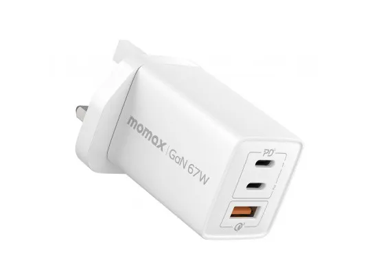 Momax Oneplug 20W 2 Port Mini Wall Charger  Color  White