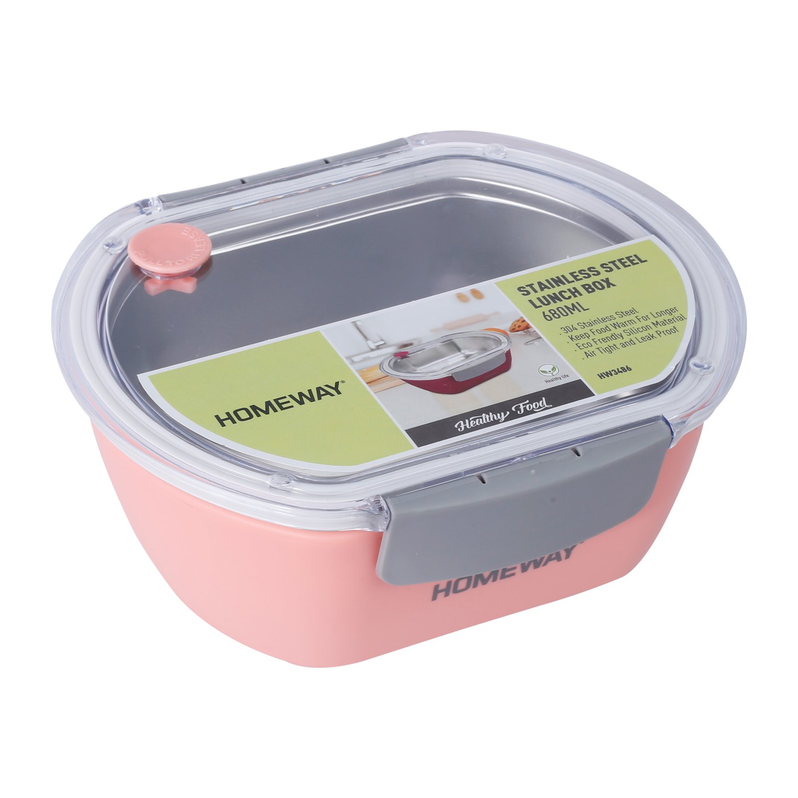 Homeway Stainless Steel Lunch Box 680 Ml HW3486