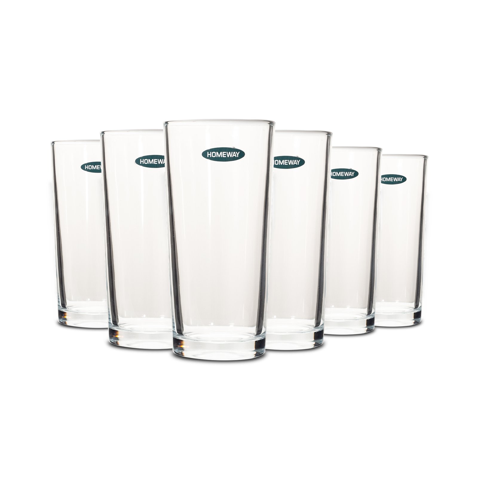 Homeway Glass Tumbler Crystal 6 Pcs Set-7Oz HW2961