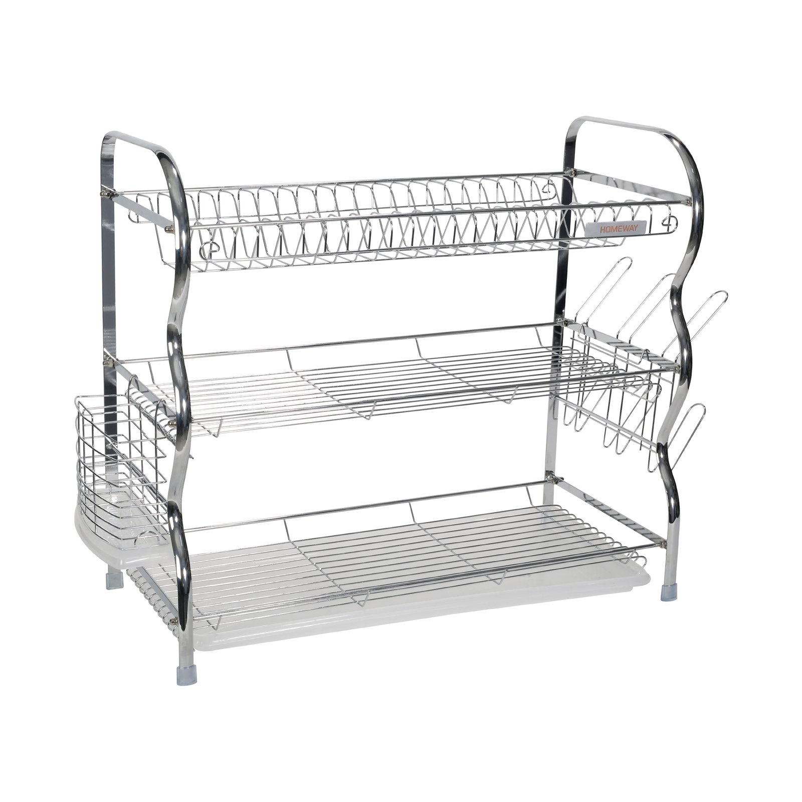 Homeway Dish Rack 3Tier With Trays HW3784