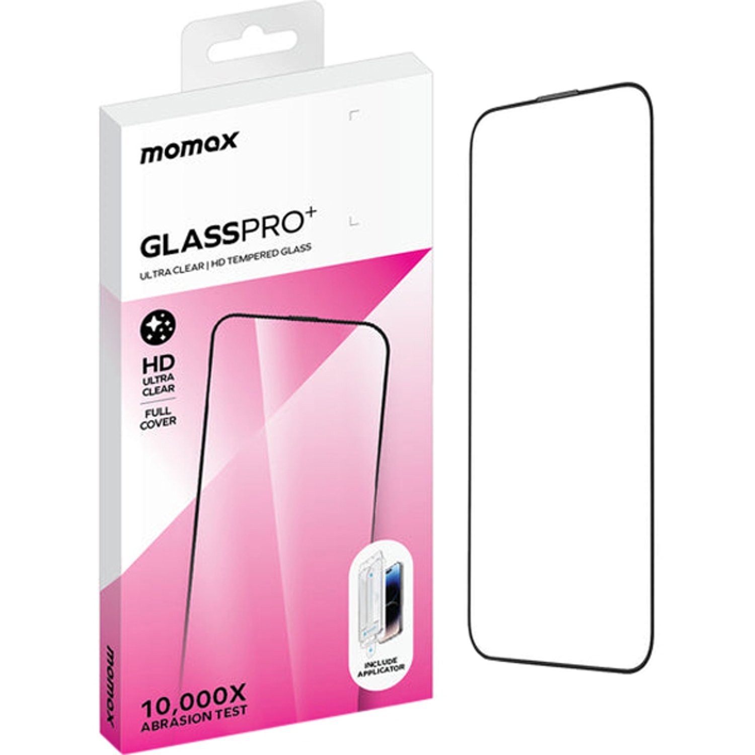 Momax Iphone 15 Pro Max 6.7 3D Fully Covered Glass  Color  Clear