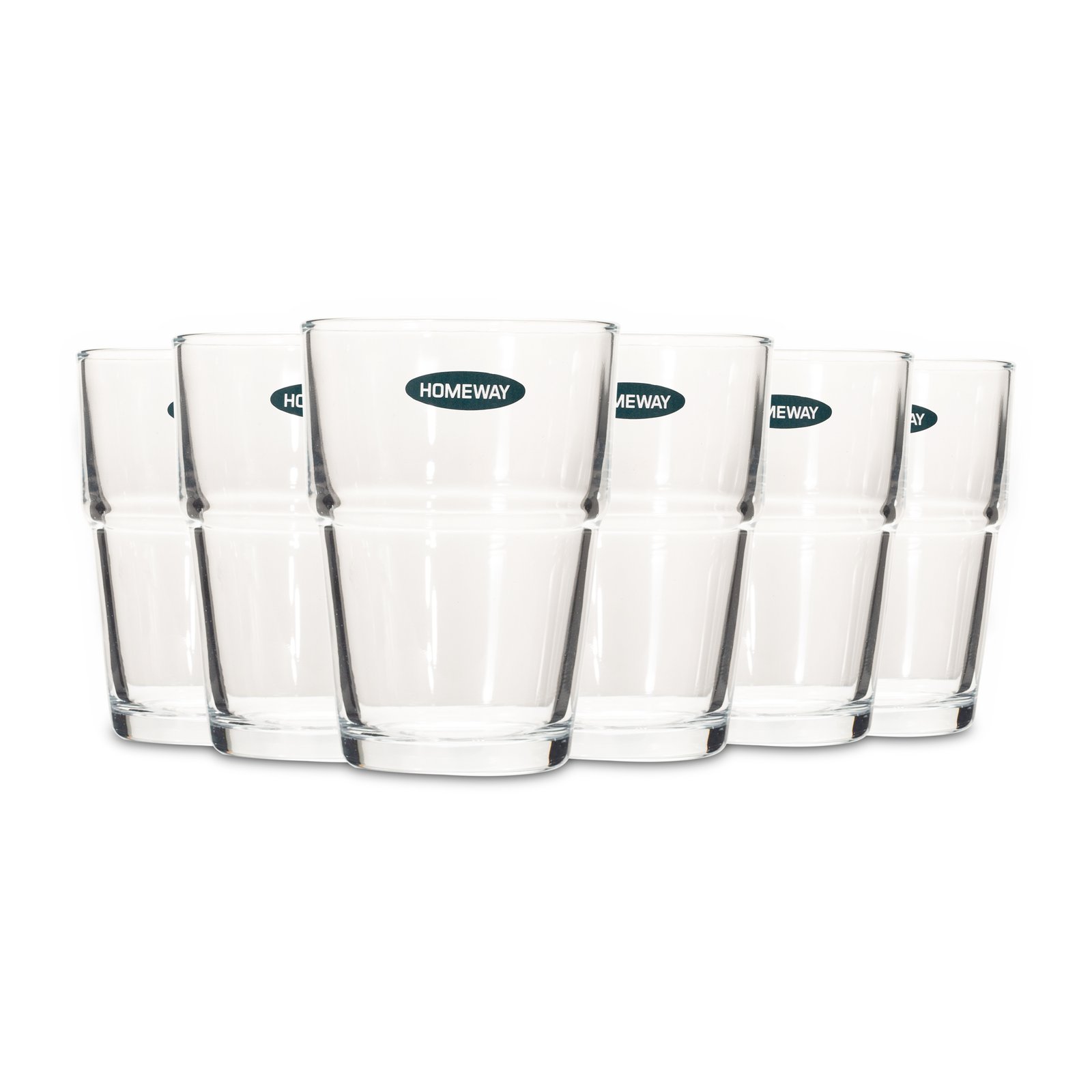 Homeway Glass Tumbler Crystal 6 Pcs Set-7Oz HW2958