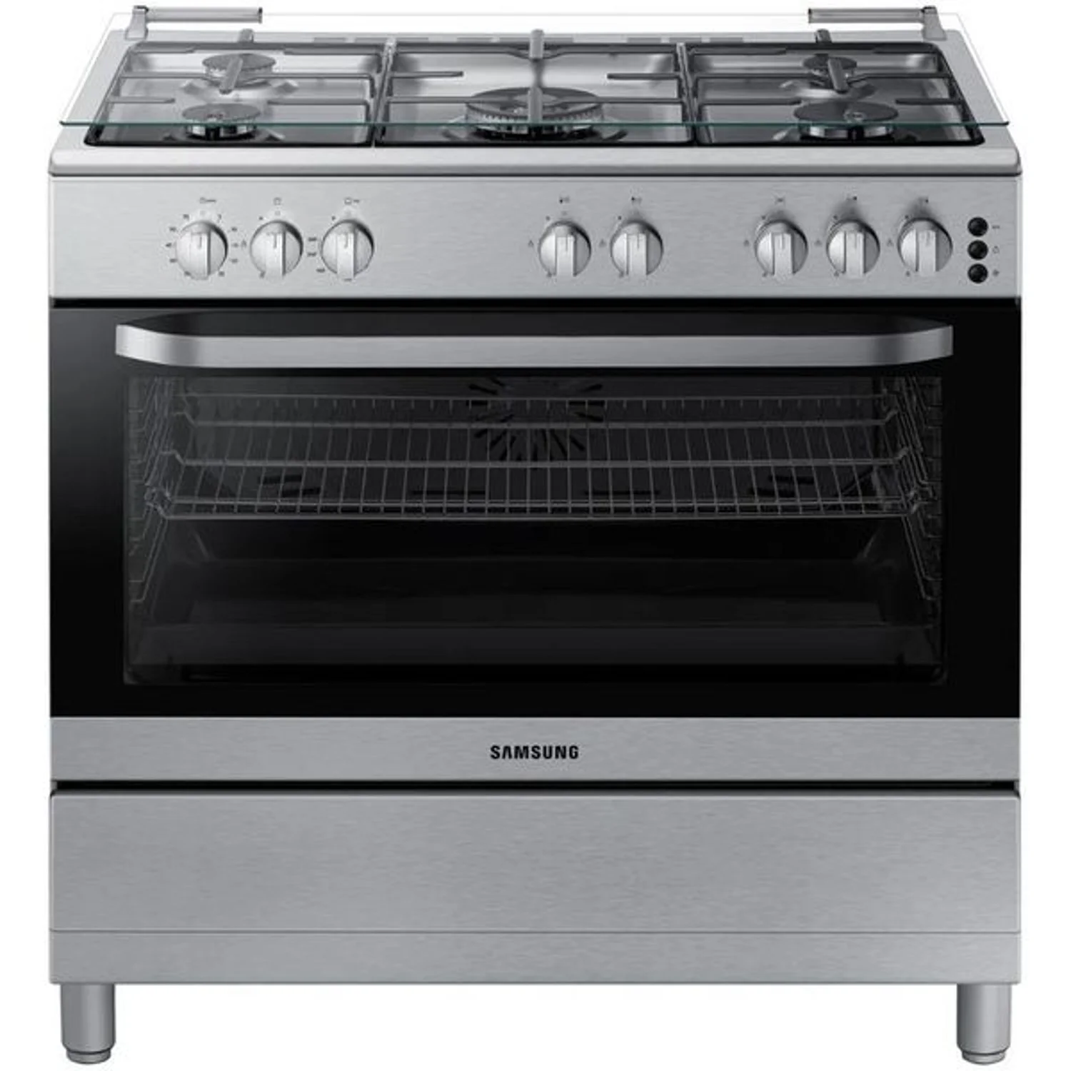 Samsung Gas Cooker 90X60 Matt Black Enameled Analogue