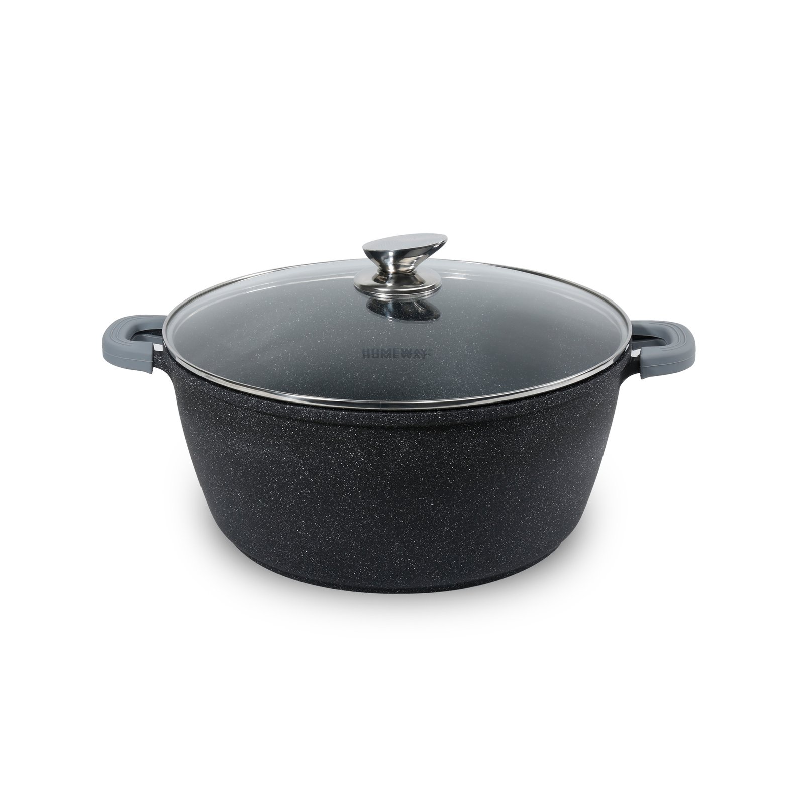 Homeway Marble Casserole With Lid Die Cast Aluminum 44Cm HW3655